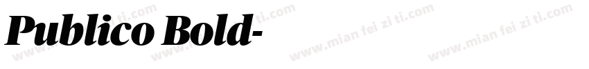 Publico Bold字体转换